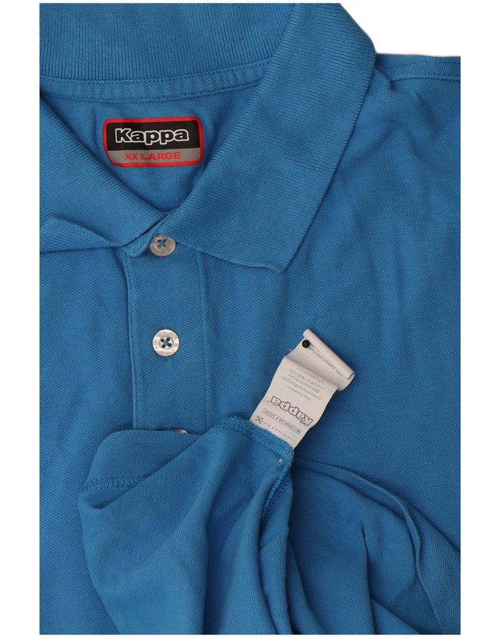 Kappa Mens Polo Shirt  2XL Blue Cotton