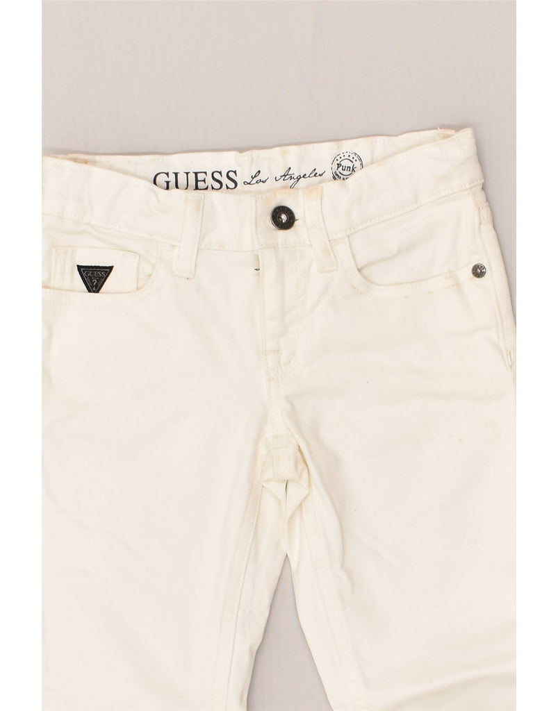 GUESS Boys Straight Jeans 5-6 Years W22 L21 White Cotton | Vintage Guess | Thrift | Second-Hand Guess | Used Clothing | Messina Hembry 