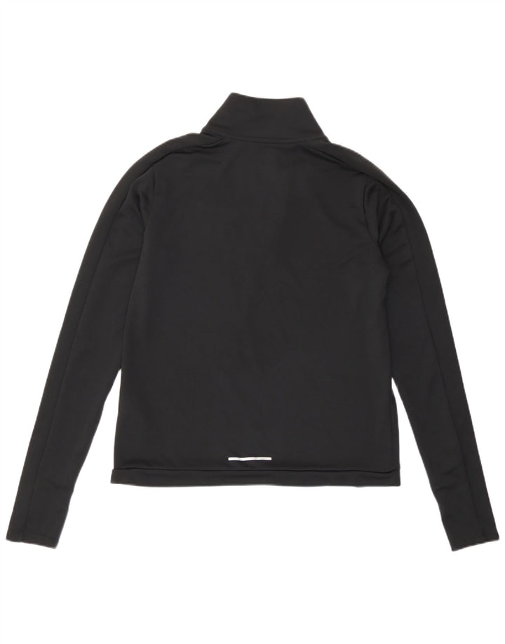 Nike Mens Running Zip Neck Top Long Sleeve Small Black Polyester Sports