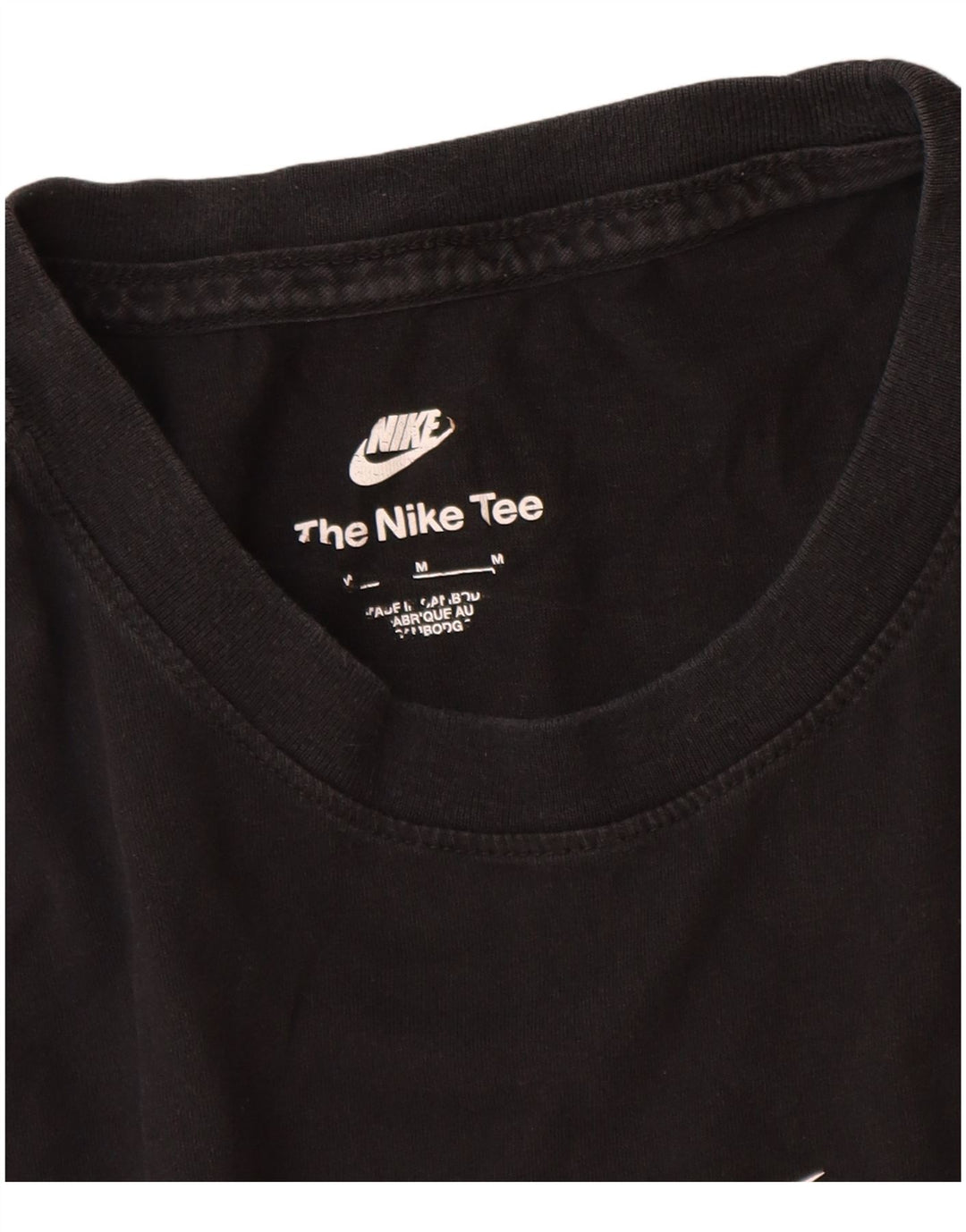 Nike Mens Graphic T-Shirt Top Medium Black Cotton