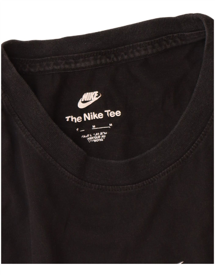 Nike Mens Graphic T-Shirt Top Medium Black Cotton