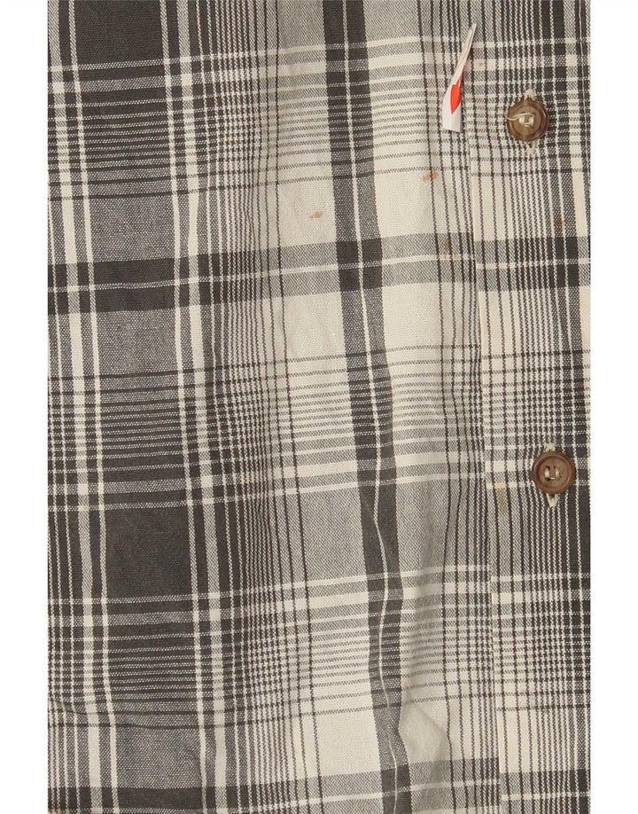 Marlboro Classics Mens Shirt Large Grey Check Cotton