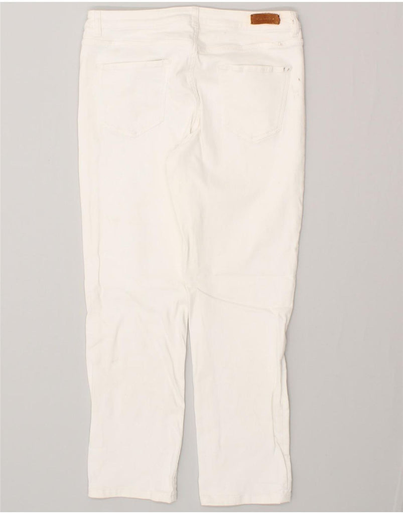 MASSIMO DUTTI Womens Straight Jeans EU 40 Medium W30 L25  White Cotton | Vintage Massimo Dutti | Thrift | Second-Hand Massimo Dutti | Used Clothing | Messina Hembry 