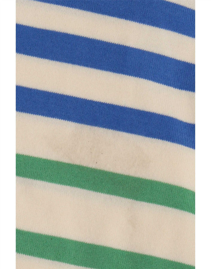 Marks & Spencer Womens Crew Neck Jumper Sweater UK 12 Medium White Striped