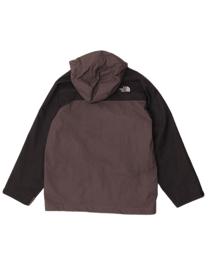 The North Face Boys Hooded Rain Jacket 10-11 Years Medium  Grey Polyester