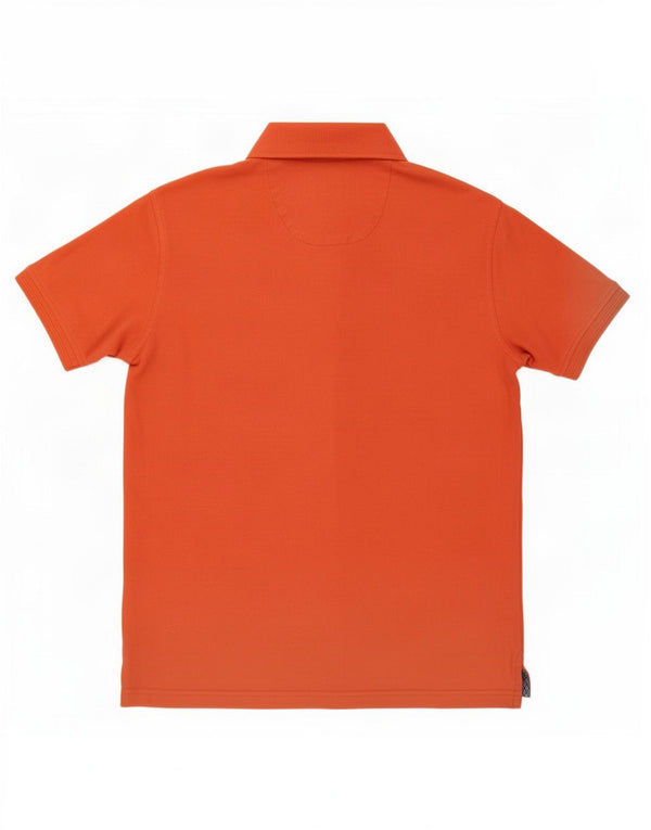 Pierre Cardin Mens Polo Shirt Medium Orange Colourblock