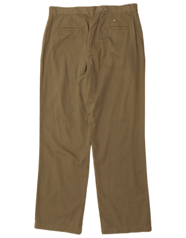Tommy Hilfiger Womens Straight Chino Trousers US 12 Large W32 L31 Khaki