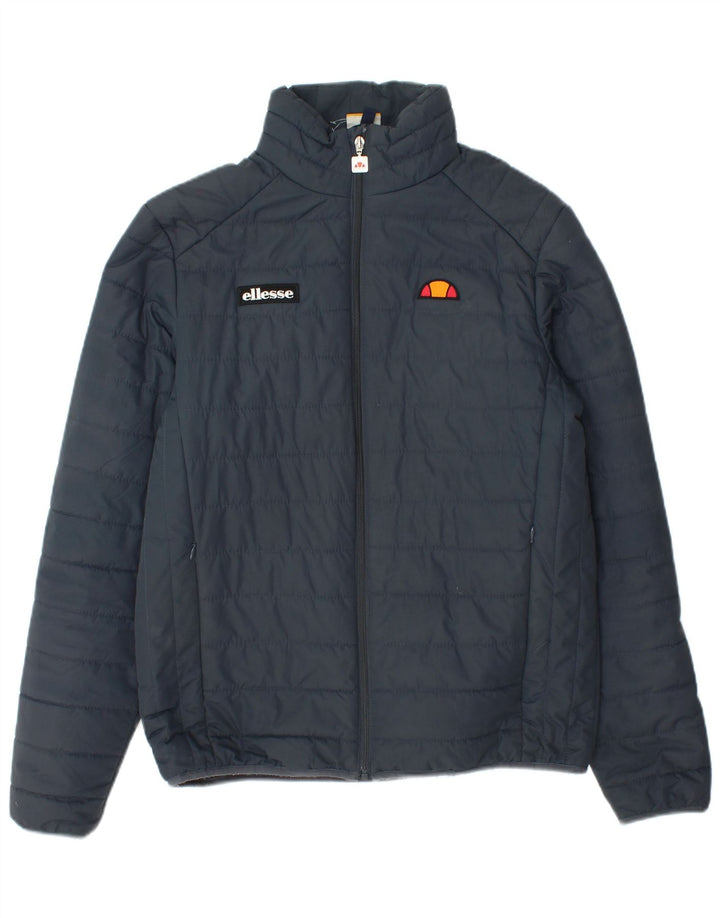 ELLESSE Womens Padded Jacket UK 16 Large Navy Blue Polyester