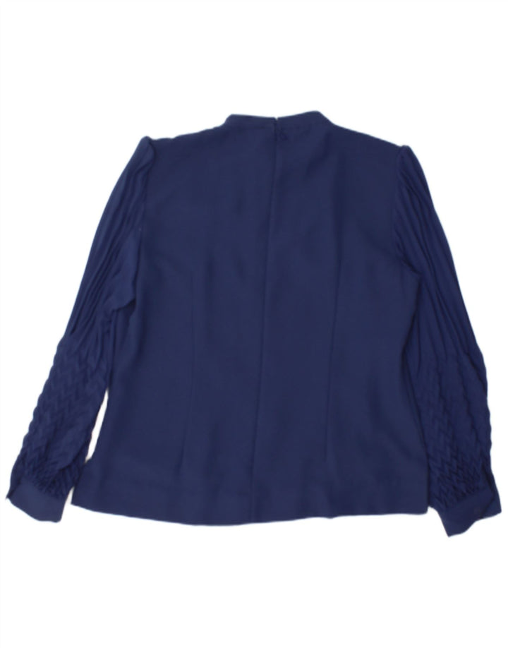 Hobbs Womens Blouse Top UK 14 Large  Navy Blue