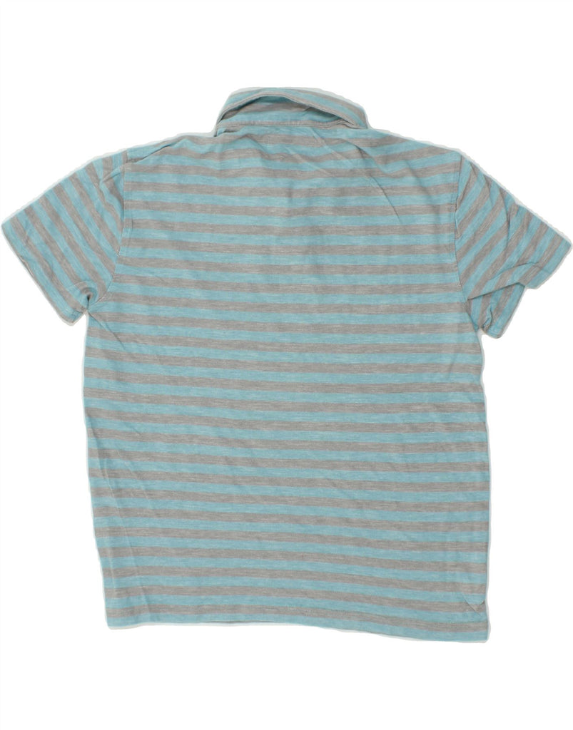 PENGUIN Mens Heritage Slim Fit Polo Shirt Medium Blue Striped Cotton Vintage Penguin and Second-Hand Penguin from Messina Hembry 