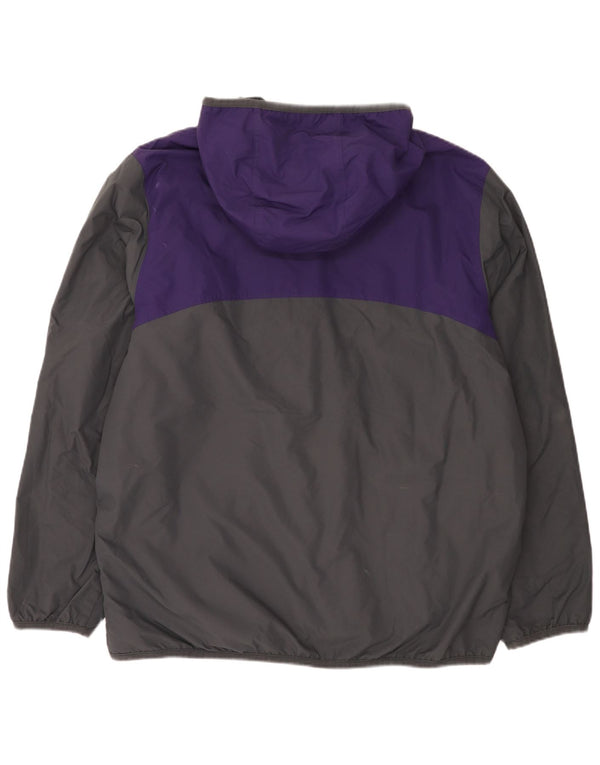 Nike Mens Hooded Tracksuit Top Jacket XL Purple Colourblock Nylon