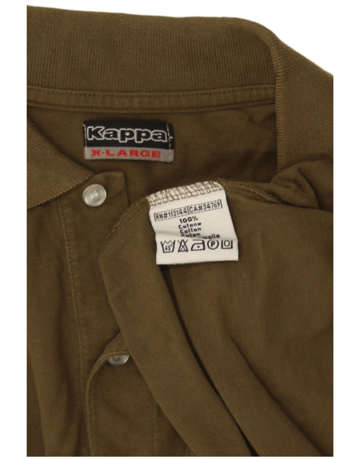 Kappa Mens Polo Shirt XL Khaki Cotton