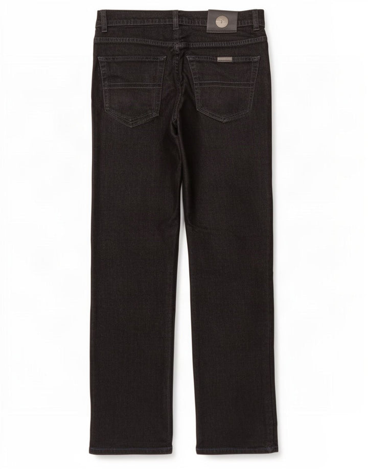 Trussardi Mens Straight Jeans W32 L32 Black Cotton