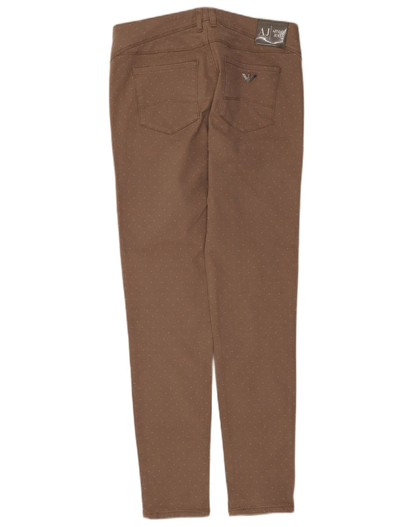 Armani Womens Skinny Jeans W28 L30 Brown Spotted Cotton