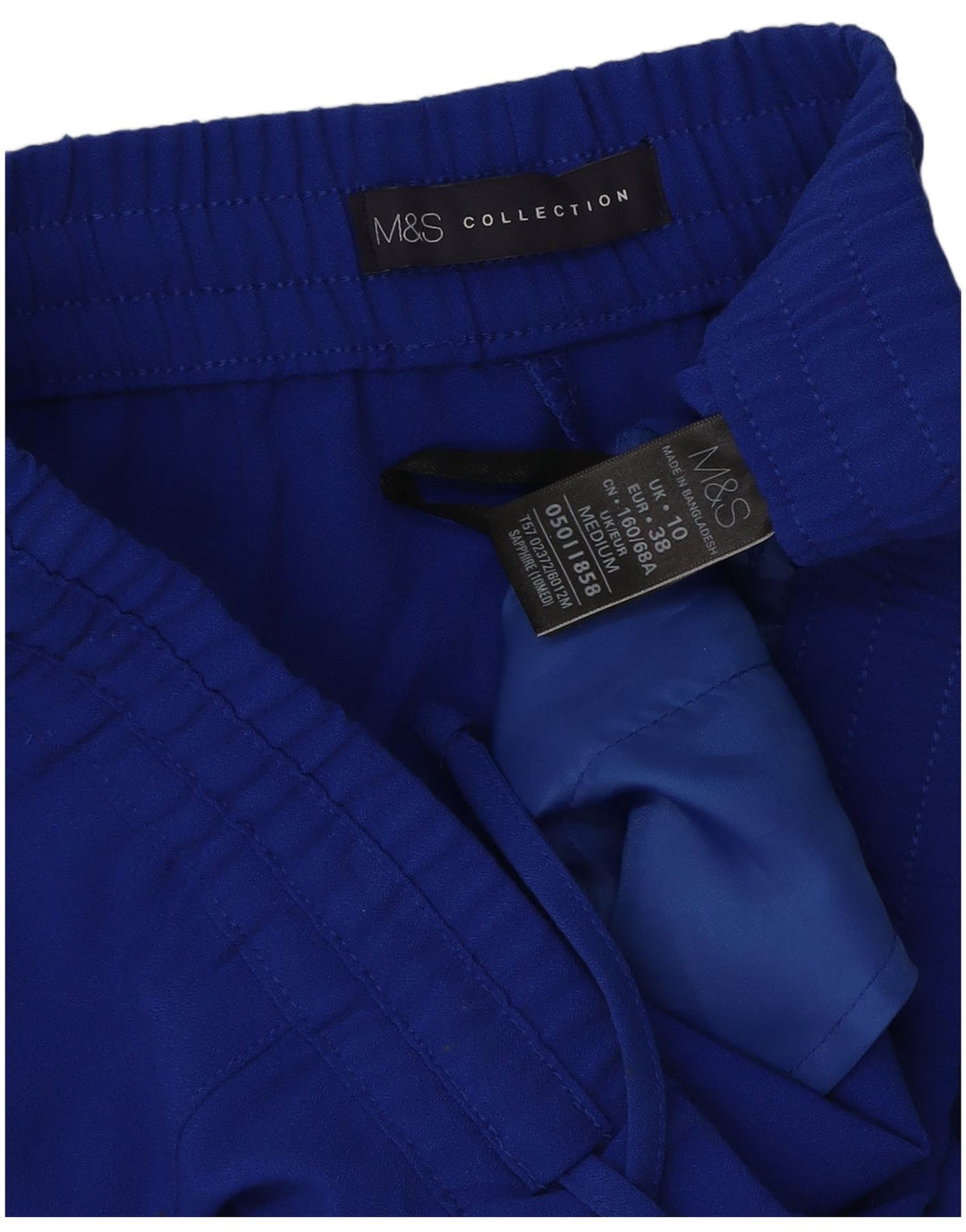 Marks & Spencer Womens Tracksuit Trousers UK 10 Small Blue Polyamide