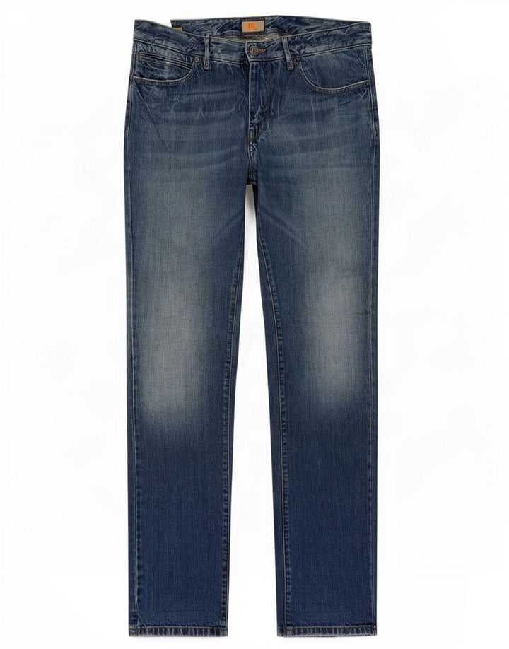 Hugo Boss Mens Slim Jeans W33 L34 Blue Cotton