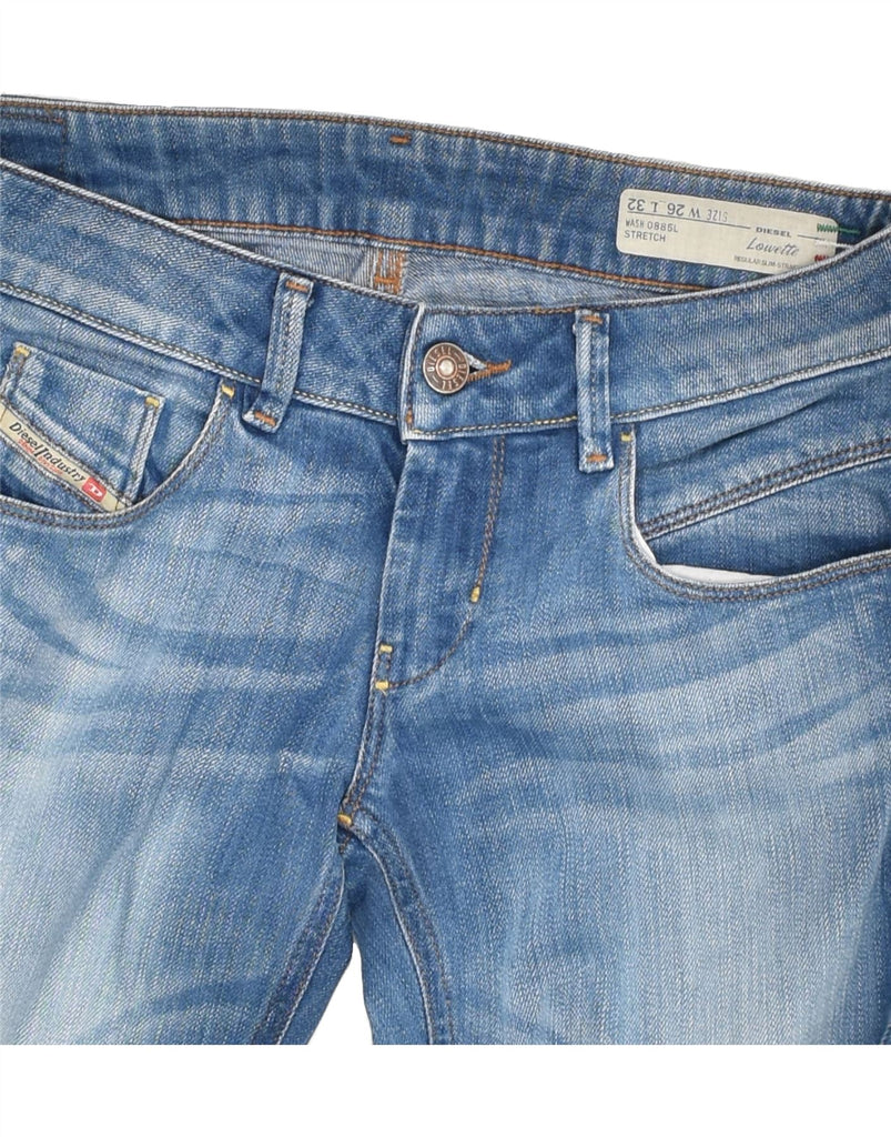 DIESEL Womens Lowette Regular Slim Fit Straight Jeans W26 L32 Blue Cotton | Vintage Diesel | Thrift | Second-Hand Diesel | Used Clothing | Messina Hembry 