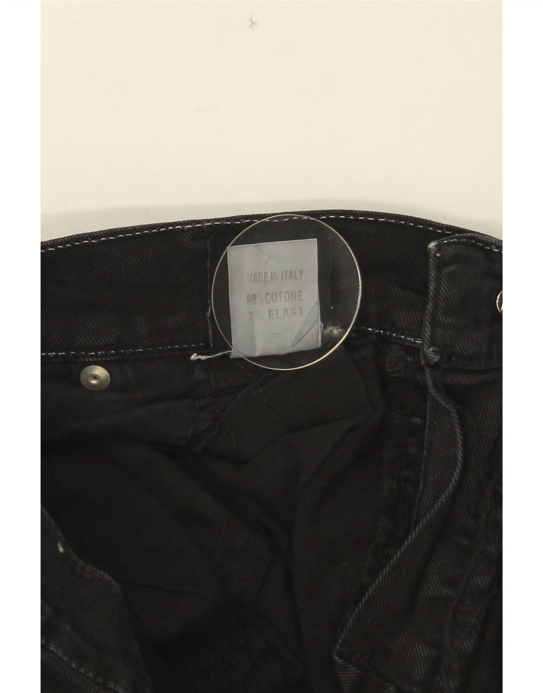 Roy Rogers Mens Straight Jeans W33 L30 Black Cotton