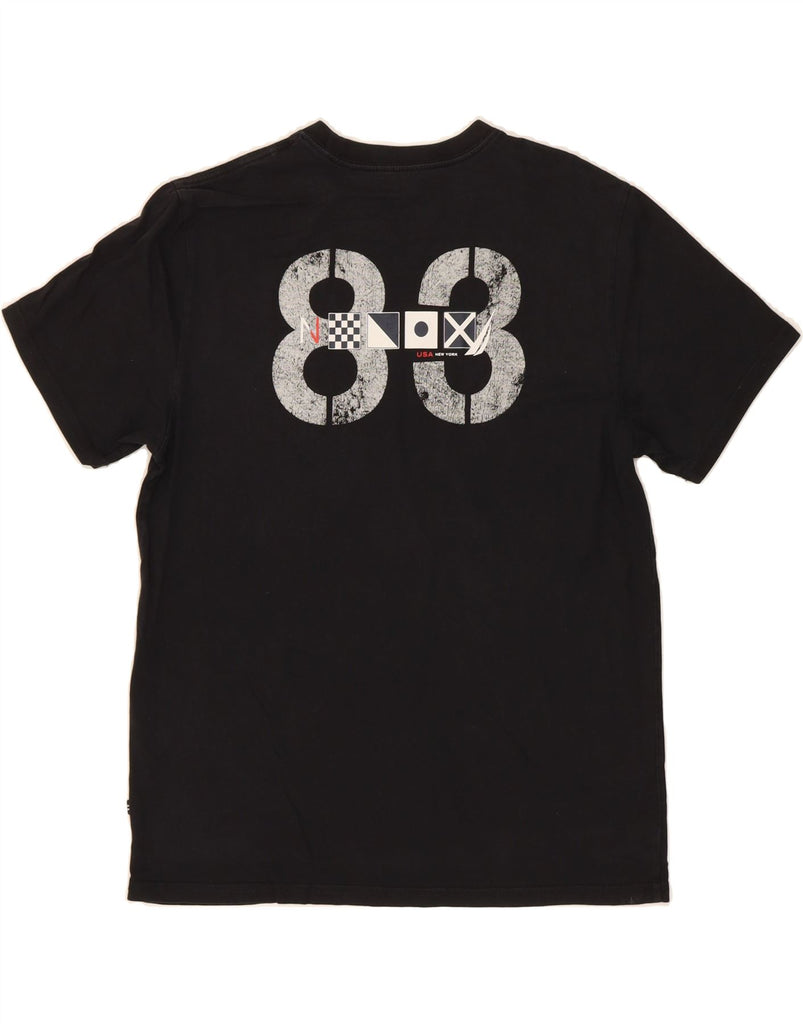 NAUTICA Mens Graphic T-Shirt Top Medium Black Cotton Vintage Nautica and Second-Hand Nautica from Messina Hembry 