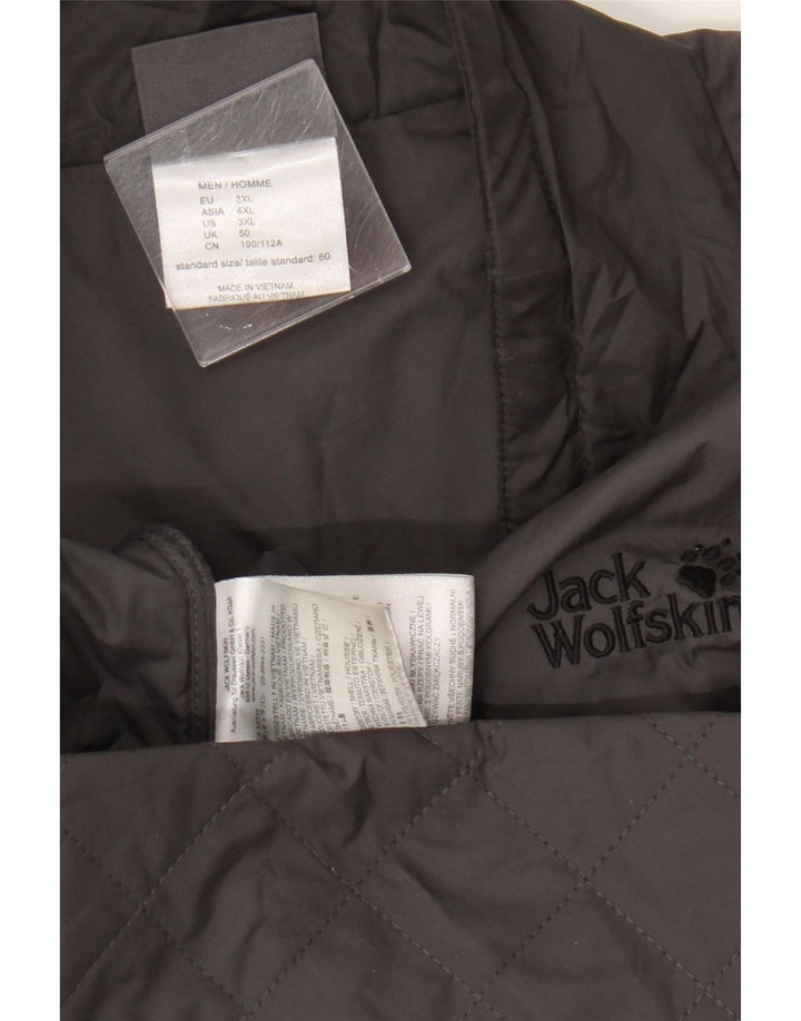 Jack Wolfskin Mens Quilted Jacket UK 50 3XL Grey Polyester