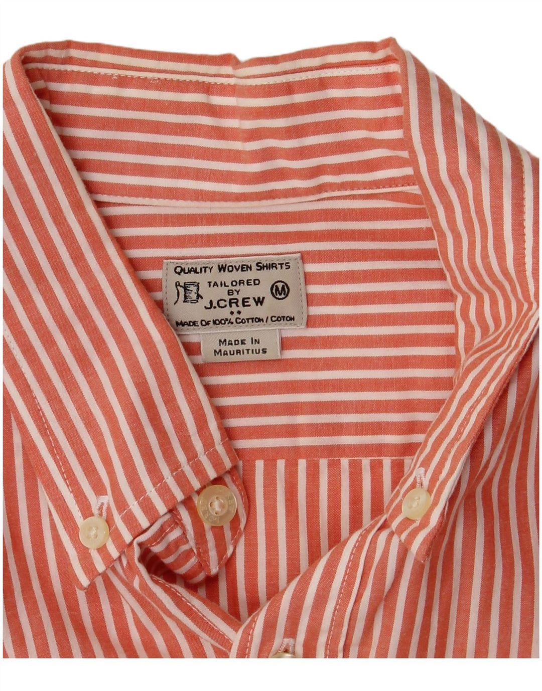 J. Crew Mens Shirt Medium Pink Pinstripe Cotton