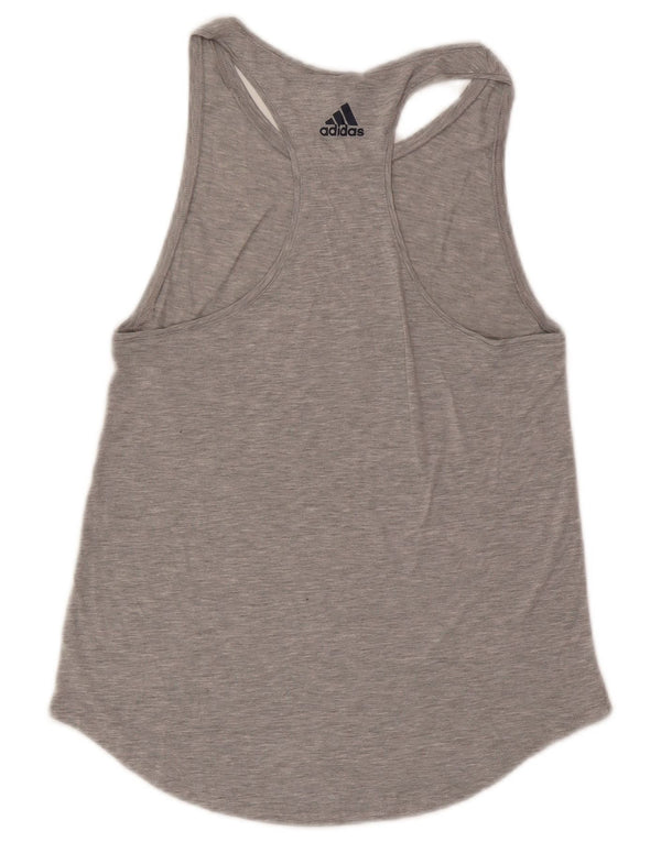 Adidas Womens Graphic Vest Top UK 10 Small Grey
