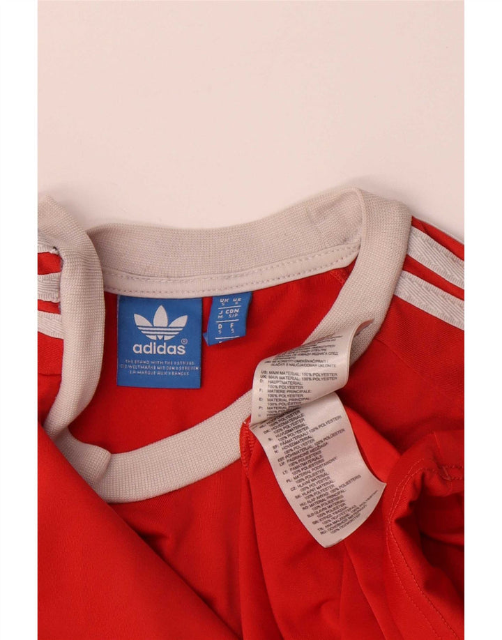 Adidas Mens T-Shirt Top Small Red Polyester