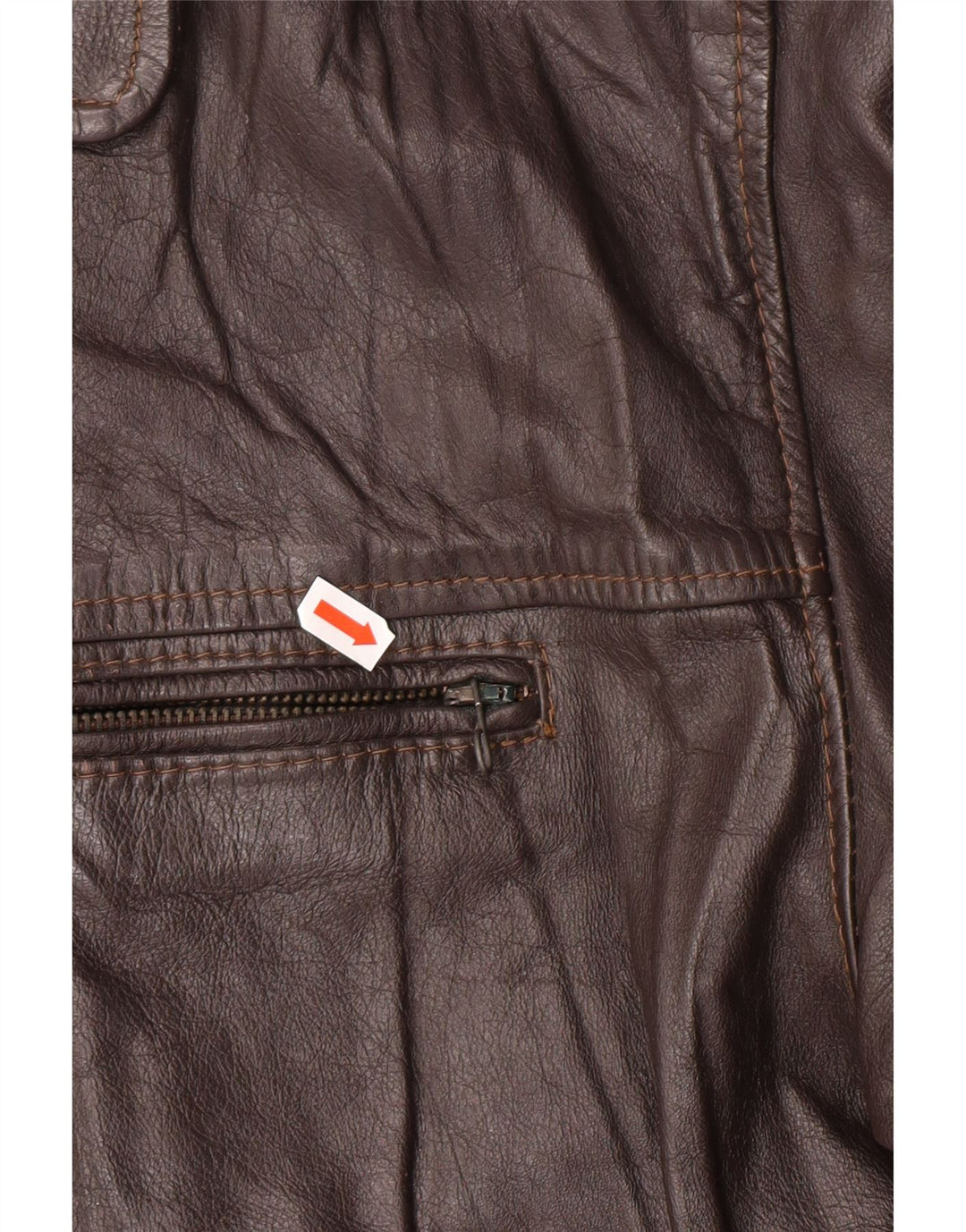 VINTAGE Mens Leather Jacket UK 42 XL Brown Leather