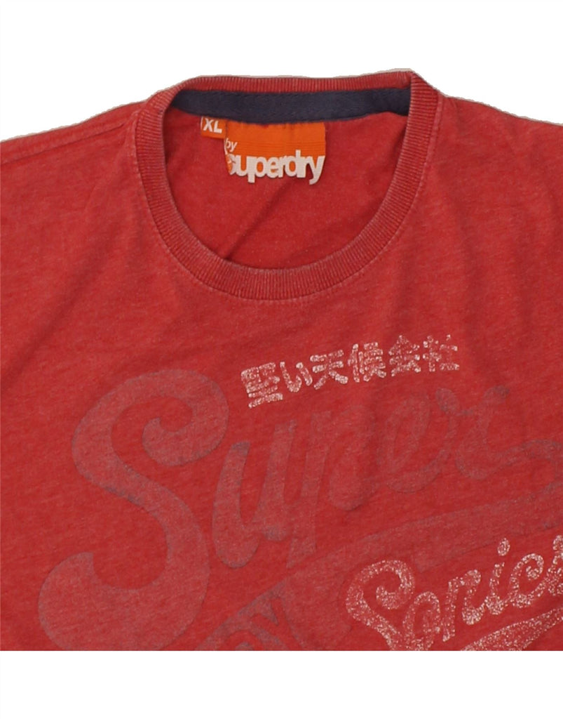 SUPERDRY Mens Graphic T-Shirt Top XL Red Cotton | Vintage Superdry | Thrift | Second-Hand Superdry | Used Clothing | Messina Hembry 