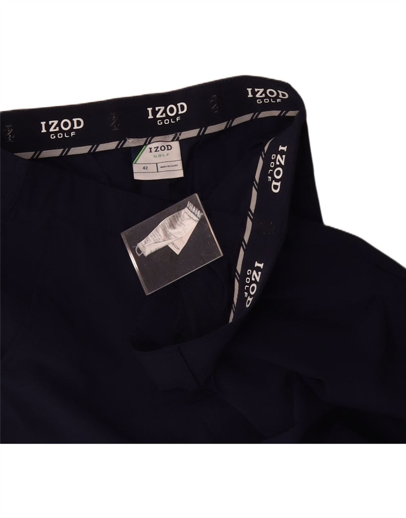 IZOD Mens Golf Chino Shorts W42 2XL  Navy Blue Polyester Vintage Izod and Second-Hand Izod from Messina Hembry 
