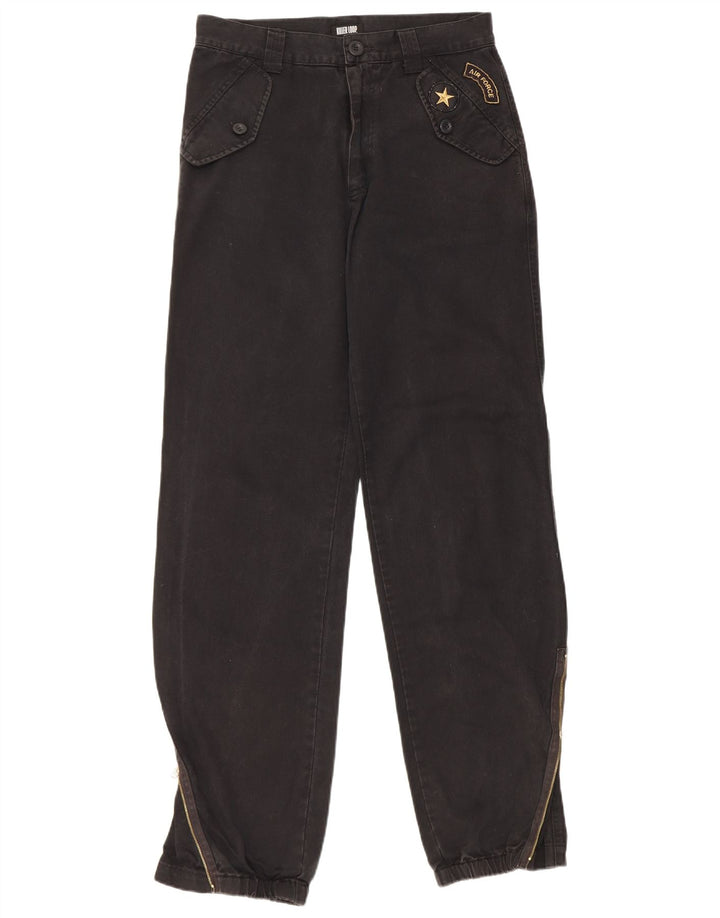 Killer Loop Womens Joggers Straight Jeans IT 42 Medium W28 L33 Black Cotton