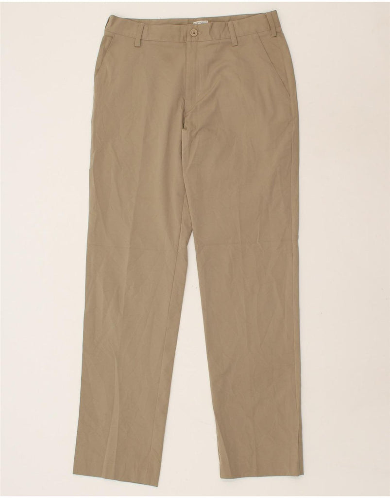 ADIDAS Mens Straight Chino Trousers W32 L34  Brown Polyester | Vintage Adidas | Thrift | Second-Hand Adidas | Used Clothing | Messina Hembry 