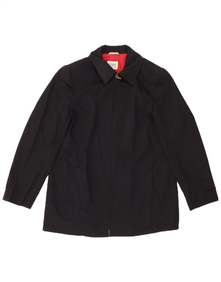 GIANFRANCO FERRE Womens Utility Jacket UK 18 XL Black Wool
