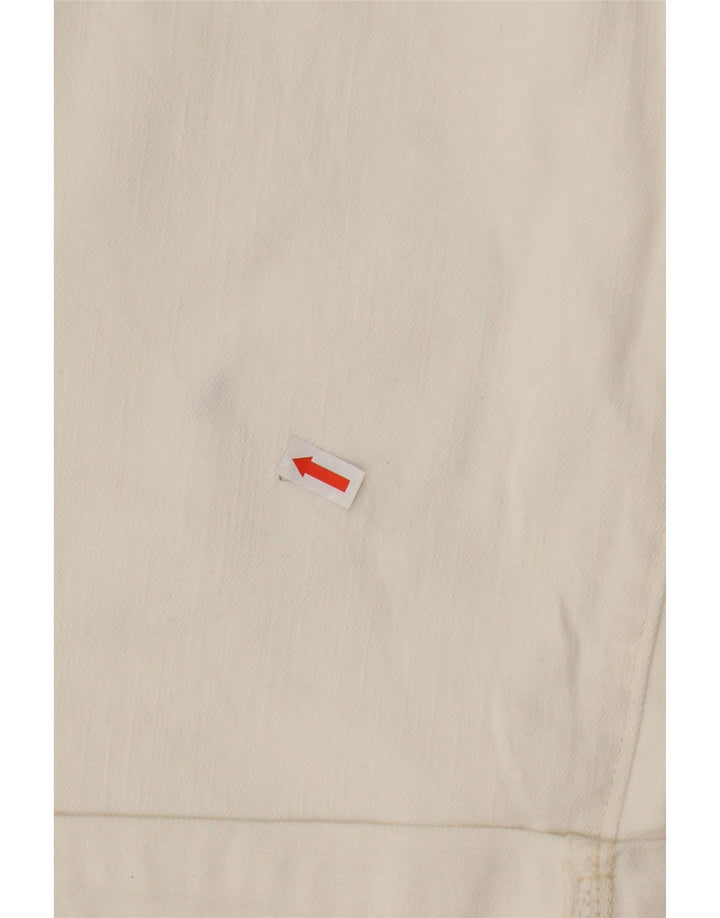 Levi's Womens Denim Shorts US 10 Large W30  Off White