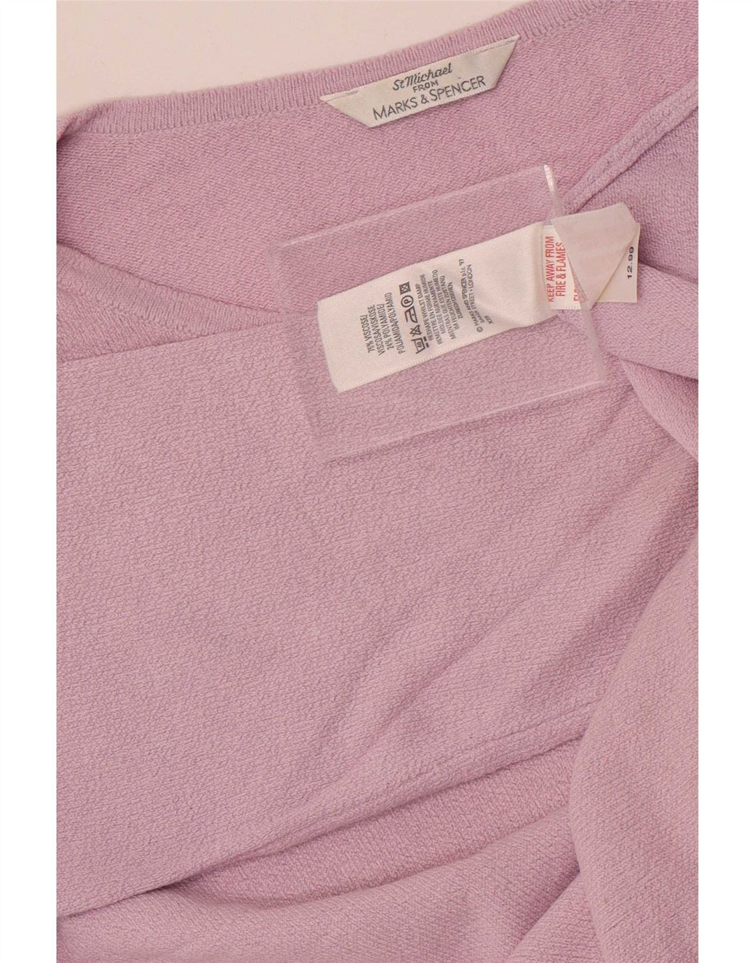 Marks & Spencer Womens St. Michael Top 3/4 Sleeve UK 12 Medium Purple