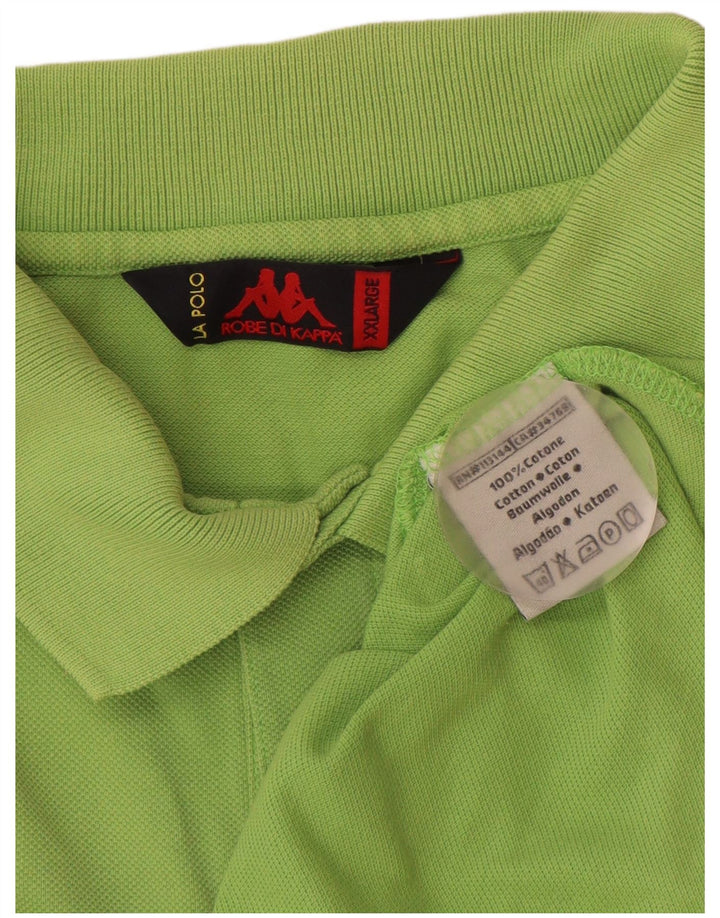 KAPPA Mens Polo Shirt 2XL Green Cotton