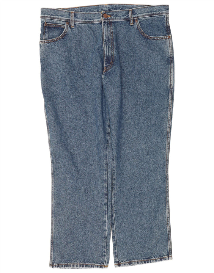 Wrangler Mens Regular Fit Straight Jeans W40 L30 Blue Cotton