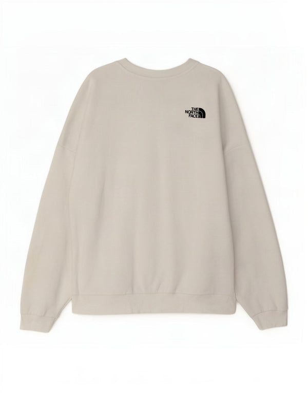 The North Face Womens Graphic Sweatshirt Jumper UK 16 Large White Cotton