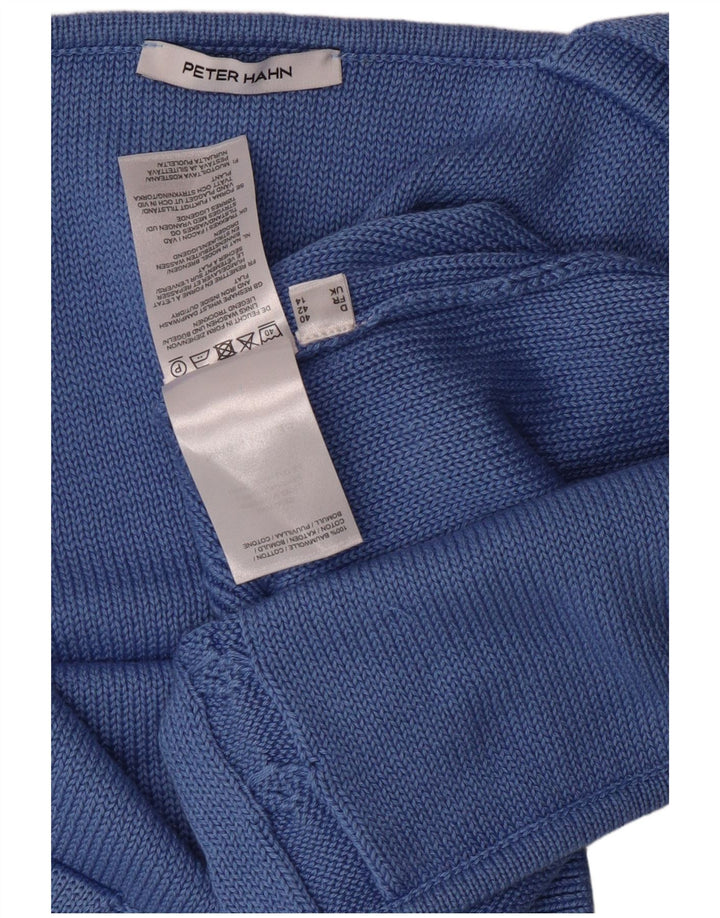 PETER HAHN Womens Knit Cami Top UK 14 Medium Blue Cotton