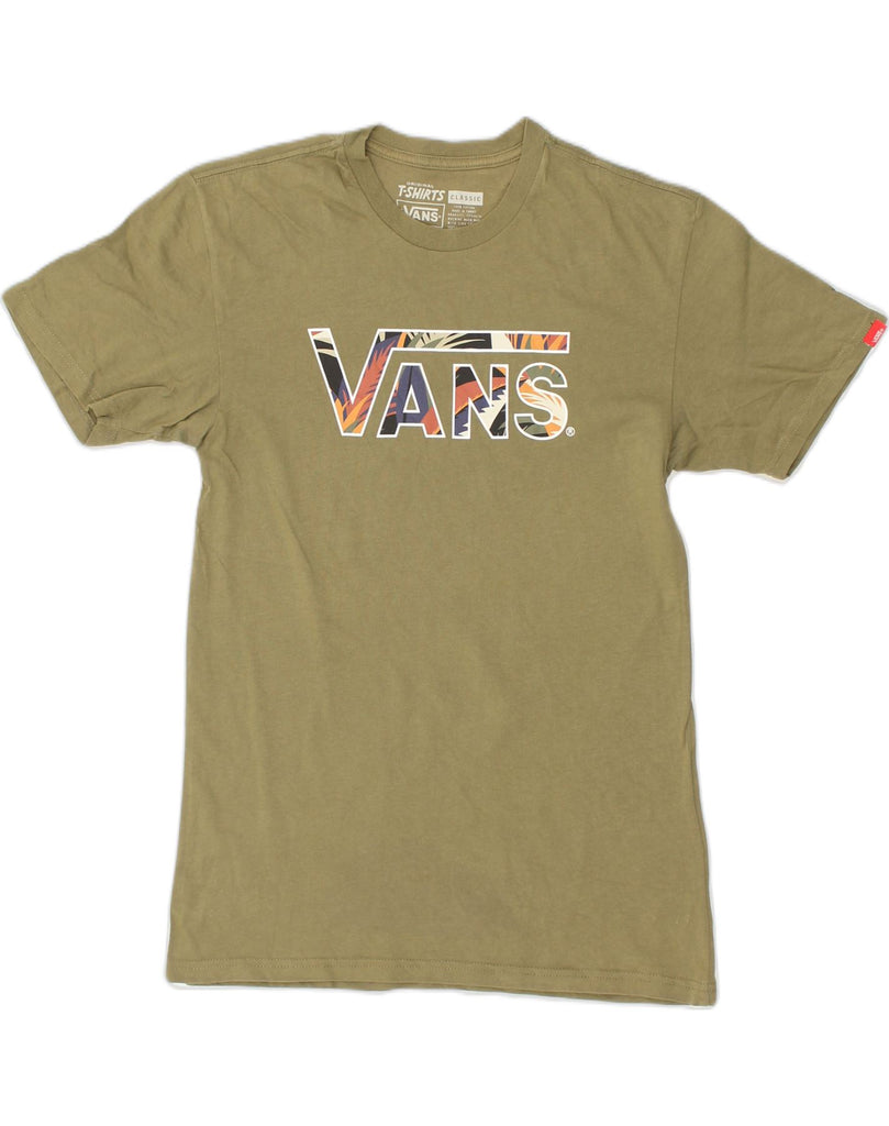 VANS Mens Classic Classic Fit Graphic T-Shirt Top Small Green Cotton | Vintage Vans | Thrift | Second-Hand Vans | Used Clothing | Messina Hembry 