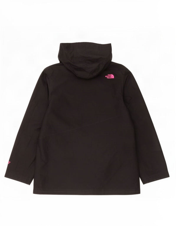 The North Face Girls Hooded Windbreaker Jacket 14-15 Years Large Black
