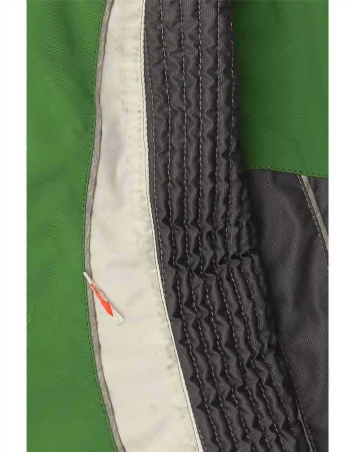 Colmar Womens Hooded Ski Jacket IT 46 Large Green Colourblock