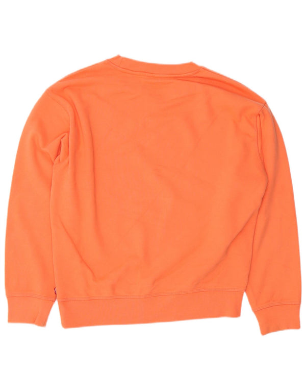 Levi's Mens Graphic Loose Fit Sweatshirt Jumper XS Orange Cotton