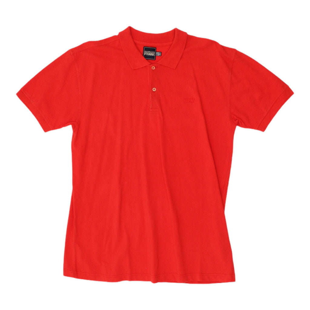 Gianfranco Ferre Mens Red Polo Shirt | Vintage High End Casual Designer VTG Vintage Messina Hembry and Second-Hand Messina Hembry from Messina Hembry 