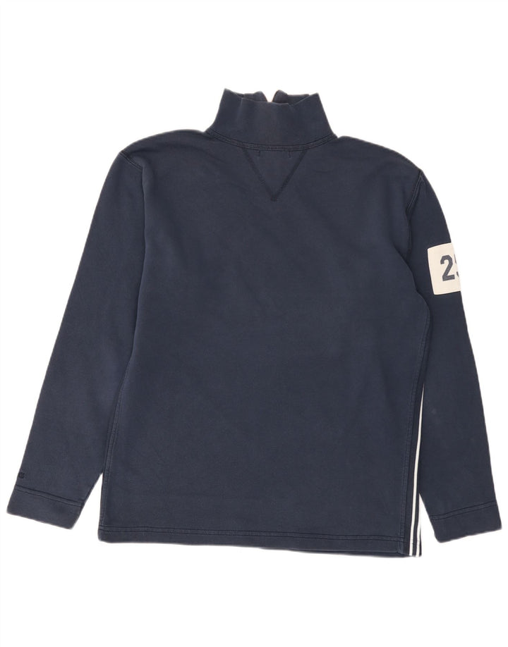 Asics Mens Zip Neck Sweatshirt Jumper Small Navy Blue