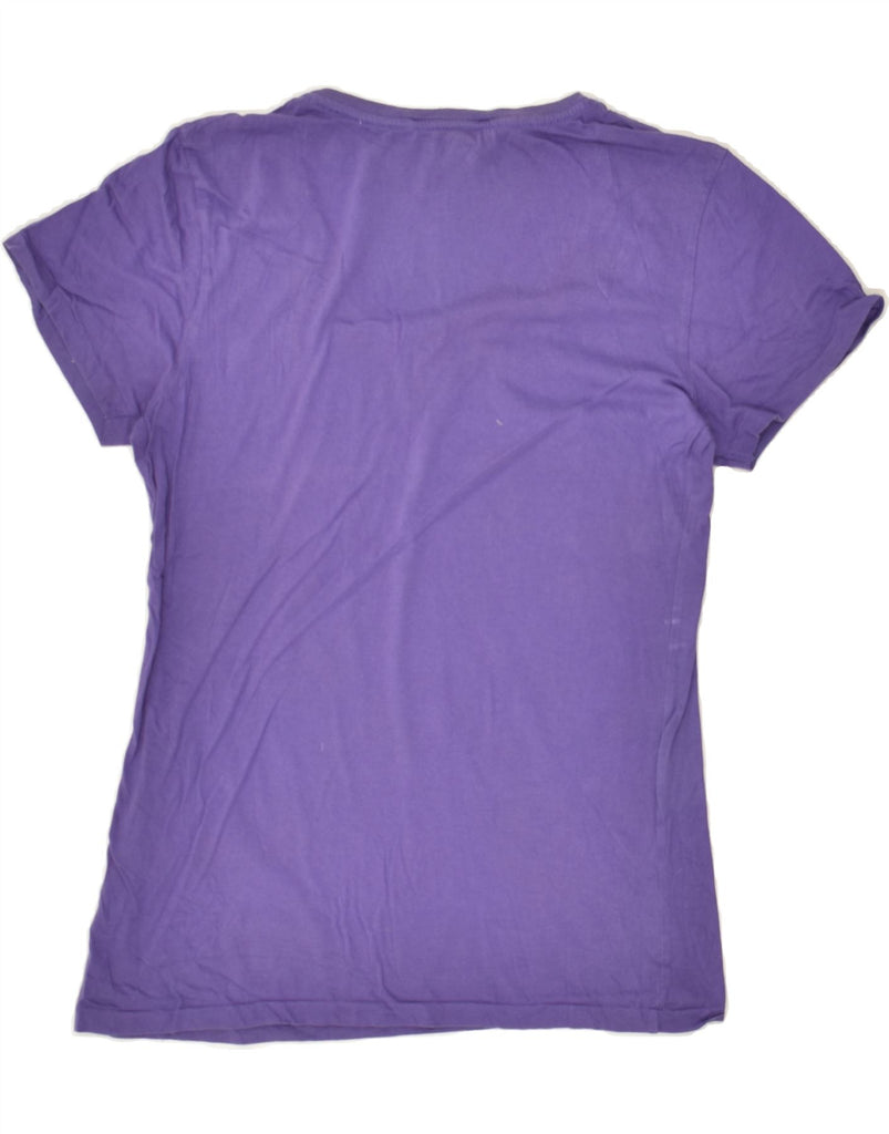 RALPH LAUREN Womens T-Shirt Top UK 10 Small Purple Cotton | Vintage Ralph Lauren | Thrift | Second-Hand Ralph Lauren | Used Clothing | Messina Hembry 