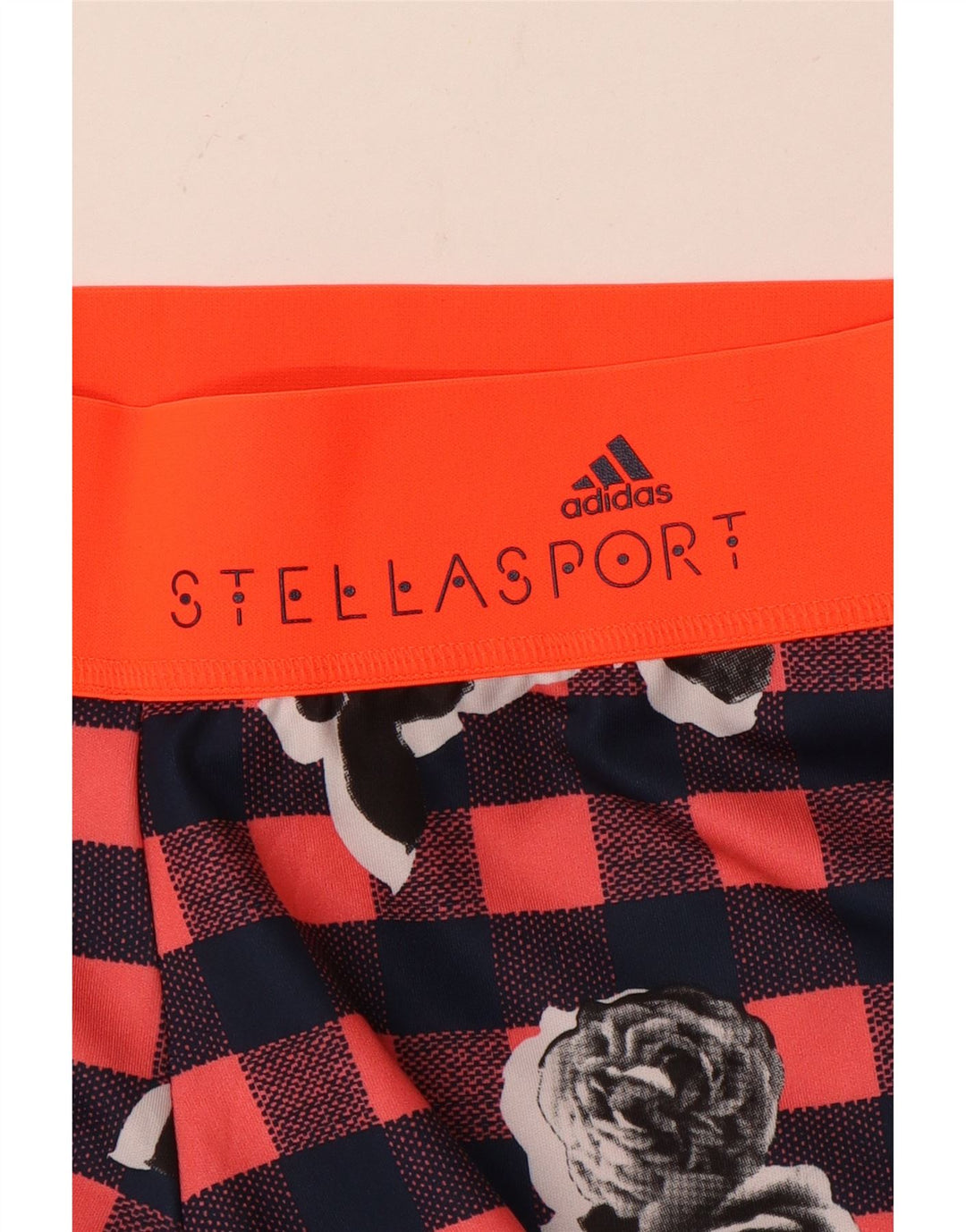 ADIDAS Womens Stella Graphic Leggings UK 14 Medium  Multicoloured Check