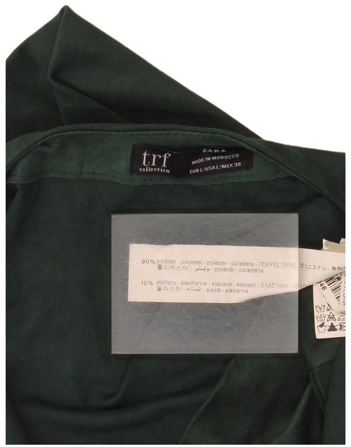 Zara Womens Playsuit UK 14 Large  Green Polyester