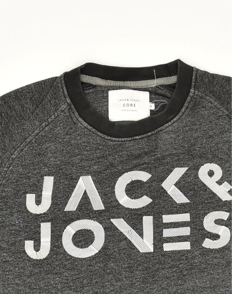 JACK & JONES Mens Graphic Sweatshirt Jumper Medium Grey Cotton | Vintage Jack & Jones | Thrift | Second-Hand Jack & Jones | Used Clothing | Messina Hembry 