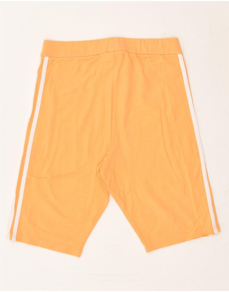 ADIDAS Womens Sport Shorts UK 16 Large Yellow Cotton | Vintage Adidas | Thrift | Second-Hand Adidas | Used Clothing | Messina Hembry 